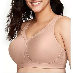 Glamorise Women's 46G The Ultimate Full Figure Magic Lift Sports Bra NWOT Nude